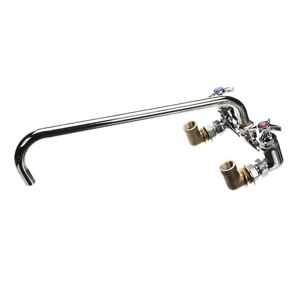 Big-Flo Mixing Faucet, Wall Mount, 8 Centers, 18